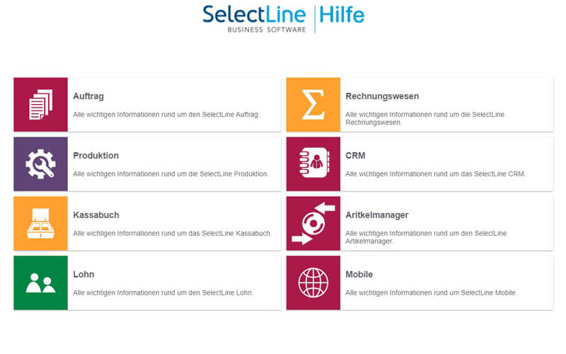 Neue SelectLine Online Hilfe